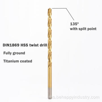 Twist Drill Bit set dengan standard DIN338